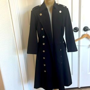 Calvin Klein long black blazer size 2. Three quarter sleeves